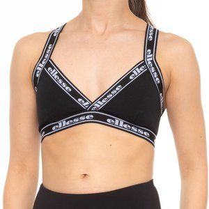 Ellesse Black & White Crescent Sports Bra
